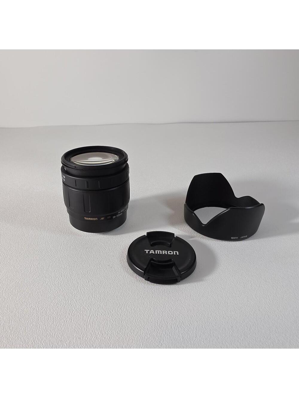 Tamron 28-105mm f4-5.6 AF [IF] Zoom Lens w Lens Hood and Cap Tested Minolta